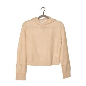 CLUB MONACO NEW $329 Boiled Cashmere Hoodie Sweater Ivory Small